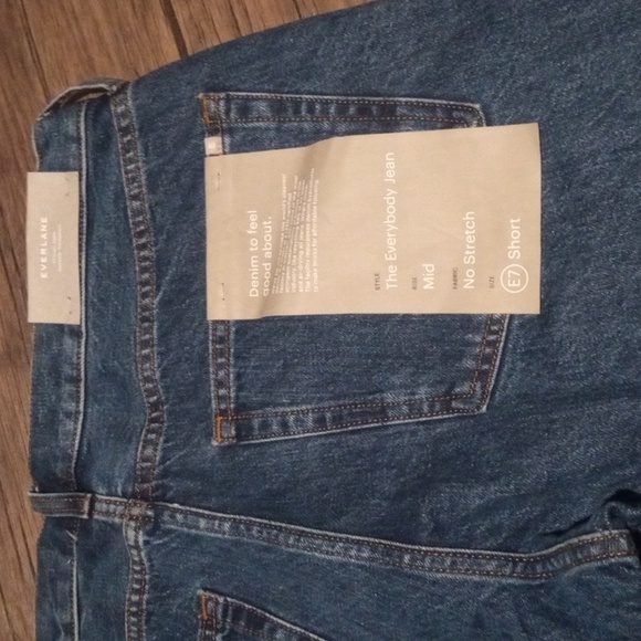 Everlane 32"W 28"L Buttonfly NEW WITH TAGS Mid Rise Crisp Jean - Picture 7 of 12